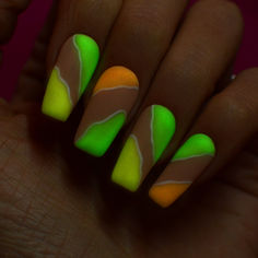 Glow in the dark nails. Glow in the dark polish. Halloween nails. Halloween nail art, Nails Glow In The Dark, Glow In The Dark Nails, Halloween Glow In The Dark, Pink Mask, Nails Halloween, Dotting Tool, Creme Color, Dark Nails, Halloween Nail