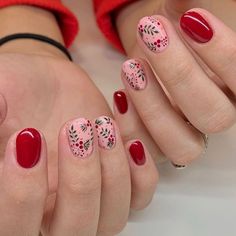 Christmas Nail Stickers, Finger Nails, Her Nails, Holiday Nail Art, Nails Manicure, Beauty School