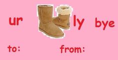 a pair of brown boots sitting on top of a pink background with the words url by bye to from