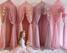 Kids Bed Canopy for Girls Soft Smooth Canopy Crib Netting - Etsy Canopy Hanger, Kids Bed Tent, Baby Bed Canopy, Nursery Bed, Kids Room Curtains