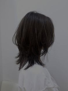 Black Wolfcut Aesthetic, Hushcut Shorthair, Medium Shaggy Haircuts Straight Hair, Short Black Wolf Cut, Choppy Black Hair, Tomboy Wolfcut, Octupuscut Haircut, Wolfcut Black Hair, Soft Mullet Wolf Cut