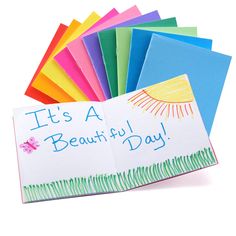 it's a beautiful day greeting cards with envelopes in assorted colors and designs