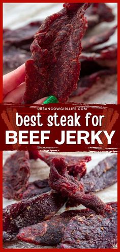 Find out the best cuts of meat to make beef jerky! Whether you're avoiding additives or just want to try a new hobby, nothing compares to homemade beef jerky. Save this simple beef recipe and try this snack idea! Make Beef Jerky, Making Beef Jerky, Best Cut Of Steak, Best Beef Jerky, Homemade Beef Jerky, Homemade Jerky, Cuts Of Beef, Tenderloin Steak, Urban Cowgirl