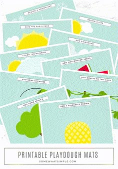 printable playdough mats with pineapples on them