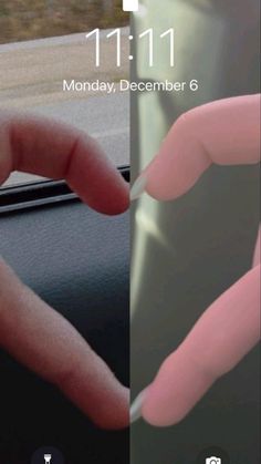 two images side by side with one being held in the other's hand and another showing