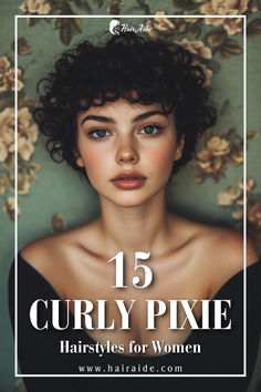 Embrace your curls with a chic and stylish curly pixie cut. ✨💇‍♀️ #CurlyPixie #ShortHairGoals