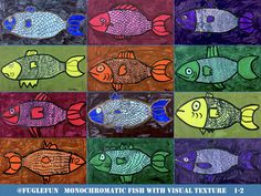 an image of fish in different colors