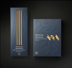 the packaging design for an organic chocolate bar