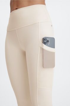 On-The-Go PowerHold® High-Waisted Legging Fabletics Egret female Activewear >> Womens >> Bottoms >> Leggings >> Full Length PowerHold regular Training 4-Way Stretch/Breathable/Chafe-Resistant/Moisture-Wicking/Pockets/UPF Protection Our 5-star pocket style in PowerHold® SHOP ALL On-The-Go Stylish Workout Clothes, Female Activewear, Best Leggings For Women, Fabletics Leggings, Sportswear Leggings, Legging Fits, Leggings With Pockets, Activewear Brands, Best Leggings