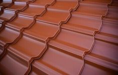 a close up view of a roof made of clay