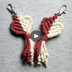 a video demonstrating how to crochet an origami heart keychain