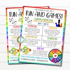 two printable games for kids to play with