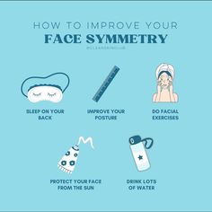 How To Make Face More Symmetrical, How To Make Your Face Symmetrical, How To Get Symmetrical Face, How To Get A Symmetrical Face, Face Symmetry Exercise, Symmetrical Face Exercises, Body Improvement