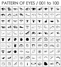 an eye chart with different types of eyes and how to draw them in the style