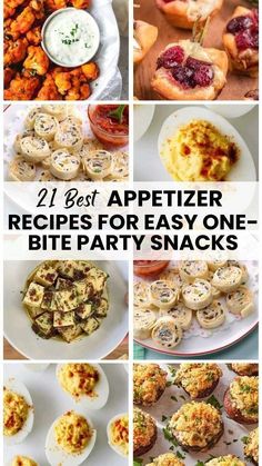 the best appetizer recipes for easy one - bite party snacks