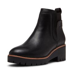 PRICES MAY VARY. Pull on with back pull tab Modern lightweight EVA outsole Cushioned insole Outside wrap arund textured gore detailing Waterproof Usa Shoes, Black Boots Women, Ankle Bootie, Nubuck Leather, Waterproof Boots, Black Booties, Black Ankle Boots, New Shoes, Ankle Booties