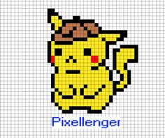 a pixellated image of a pikachu