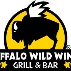 the logo for buffalo wild wings grill and bar, you have to be here sign