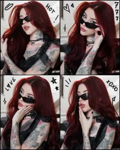 Inspiração de cabelo vermelho escuro cherry hair Reddish Black Hair, Goth Red Hair, Red Hair Cherry, Caramel Brown Hair, Cherry Lady, Cinnamon Hair, Black Red Hair, Cherry Red Hair