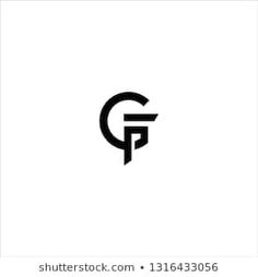 a black and white logo with the letter g in it's center, on a white background