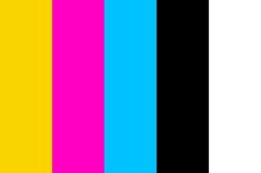 an image of a tv screen with different color bars on the bottom and bottom half