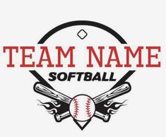 team name softball with bats and ball