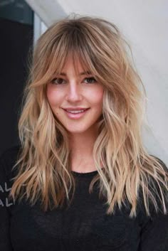 Pics Proving That Layered Haircuts Are The Best For All Lengths And Shapes ★ Bangs For Round Face Before And After, Long Haircuts With Bangs Curly, Choppy Layers For Long Hair With Curtain Bangs, Long Think Haircut, Medium Length Hair With Layers And Bangs Long Shag, Mid Length Hair With Bangs And Layers Wavy, Shag Haircut Ponytail, Long Shag Haircut With Curtain Bangs Wavy Hair, Medium Length Shag With Curtain Bangs