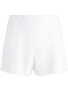 white high waist thigh-length rear zip fastening two rear welt pockets Trouser Shorts, Alice And Olivia, Shorts White, Soft White, Alice Olivia, Welt Pockets, High Waisted Shorts, Capsule Wardrobe, Short Outfits