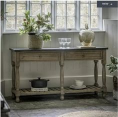 Rustic Stone Top Console Table – Pine Frame with Lower Shelf Storage -  Decor interiors Large Shelf, Marble Top Console Table, Slatted Shelves, Sawn Timber, Rustic Console Tables, Drawer Console, Wooden Console Table, Glass Console Table, Wooden Console