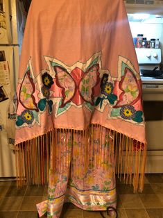 Ceremonial Shawl Prayer Shawl Sundance Shawl Pow Wow | Etsy Fancy Dance Outfits, Pow Wow Regalia, Powwow Dancers, Fancy Shawl Regalia, Powwow Outfits, Native American Church, Fancy Shawl, Shawl Outfit, Native American Dress