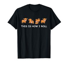 this is how i roll t - shirt with three pigs on the front and one pig on