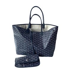 Goyard Saint Louis Tote Pm Medium Navy Goyard Saint-Louis Cotton Navy Navy Goyard Tote, Navy Goyard, Blue Goyard Tote, Goyard Tote Bag, Goyard Saint Louis, Goyard Tote, 2024 Wishlist, Dream Bag, Goyard Bag