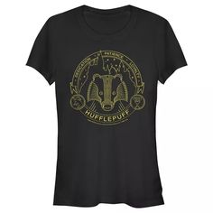 Junior's Harry Potter Hufflepuff House Emblem T-Shirt : Target Hufflepuff Symbol, Womens Harry Potter, Wingardium Leviosa, Hufflepuff House, Harry Potter Style, Neville Longbottom, Harry Potter Hufflepuff, Harry Potter Wand, Kids Pattern