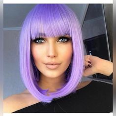 Brand New! Purple Color Straight Bob Wig To Take Your Look To The Next Level. I Always Welcome Reasonable Offers!!! This Is How You Make A Statement! Upgrade Your Look Instantly With This New Sexy, Fashionable And Stylish Wig. Perfect For Any Party. This Is A Synthetic Fiber Wig. Tangle Free, And Heat Resistant Fiber For Restyling. ~ Soft Touch ~ Flexible And Comfortable ~ Easy To Wash. ~ Feels Like Human Hair. Length Is 12 Inches. Comes With A Wig Cap. All Wigs Sales Are Final! Pastel Wigs, Purple Bob, Wig Ideas Black Women, Hairstyle Reference, Wig Hairstyles Ideas Black Women, Colorful Wigs, Hairstyles And Colors, Bob Cut Wigs, Short Straight Bob