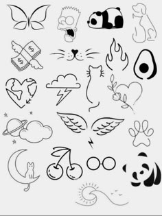 Easy Tattoos To Draw, Tattoos To Draw, Easy Tattoos, Pen Tattoo, Hand Doodles, Doodle Tattoo, Tattoos For Black Skin