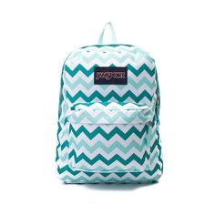 Flaunt your stylish stripes with the new Superbreak Chevron Backpack from JanSport! This Superbreak Backpack rocks a stylish chevron printed exterior with front organizational pocket and plenty of interior space for all of your school essentials. Details One large main compartment Straight-cut, padded shoulder straps Front utility pocket with organizer 23 padded back panel Web haul handle Pink North Face Backpack, Cute Jansport Backpacks, Pink North Face, Duffel Bag Backpack, Backpack Brands