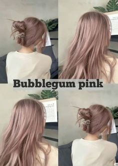 #aesthetic #fashion #haircutsforwomen Gelled Hairstyles, Hair Color Asian, Light Pink Hair, Korean Hair Color, Hair Color Underneath, Ash Hair Color, Pastel Pink Hair, Dyed Hair Inspiration, Pretty Hair Color