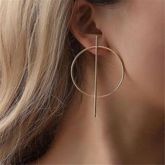 Minimalist Geometric Hoop Earrings 
 • modern earrings
 • hoop earrings aesthetic
 • large earrings
 • statement earrings
 • gold hoop earrings
 • geometric design earrings for women
 • cute earrings aesthetic
 • trendy earrings ideas
 • sale earrings
 • big hoop earrings style
 • summer 2023 fashion accessories
 • summer hoop earrings
 • stylish hoop earrings
 • contemporary earrings
 • ear style Loop Earrings, Estilo Punk, Big Earrings, Geometric Earrings, Circle Pendant, Circle Earrings, Gold Fashion, Ear Jewelry, Round Earrings