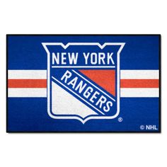 the new york rangers rug is shown