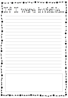 a notepad with the words if i were invisible in black and white polka dots