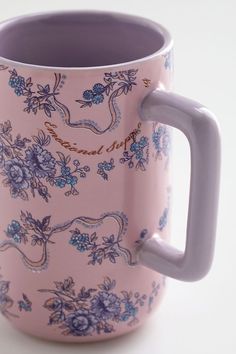 Frankie Graphic Mug Rocco Aesthetic, Rococo Era, Rococo Revival, Pinterest Predicts, 2025 Trends, Eclectic Style Decor, Tall Mug, Kitchen Wares, Pottery Inspo