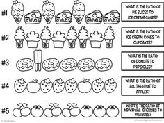 the numbers and symbols for cupcakes are shown in black and white, as well as