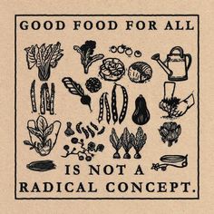 an image of food for all is not a radical concept