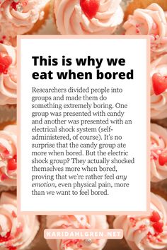 Eating Issue, Boredom Eating, Eating Psychology, Food Psychology, Stop Overeating, Physical Pain