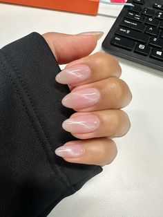 ✨ beautiful pink cat eye nails ✨ Ombre With Cat Eye Nails, Subtle Cat Eye Nails, Cat Eye Neutral Nails, Cat Eye French Manicure, Baby Pink Cat Eye Nails, Natural Cat Eye Nails, Clear Cat Eye Nails, Beige Cat Eye Nails, Cat Eye Nude Nails