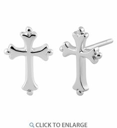 Sterling Silver Cross Earrings Cross Rings, Silver Cross Earrings, Hoop Dangle Earrings, Cross Ring, Cross Earrings, Sterling Silver Cross, Silver Cross