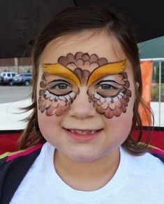 Vogel Bird Face Paint, Monkey Face Paint, Maquillage Harry Potter, Owl Makeup, Harry Potter Face