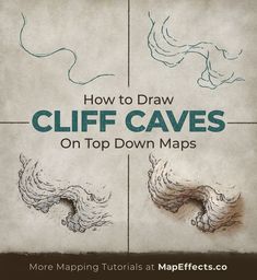 how to draw cliff caves on top down maps