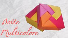 an origami box with the words boite multicolore