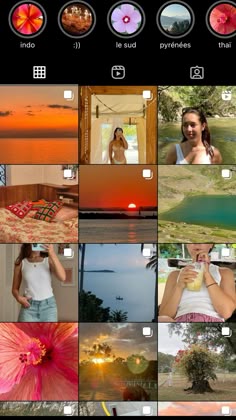 an iphone photo collage with different pictures and texting on the screen, including photos